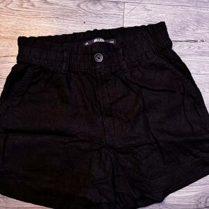 Hollister Jet Black Elastic Shorts